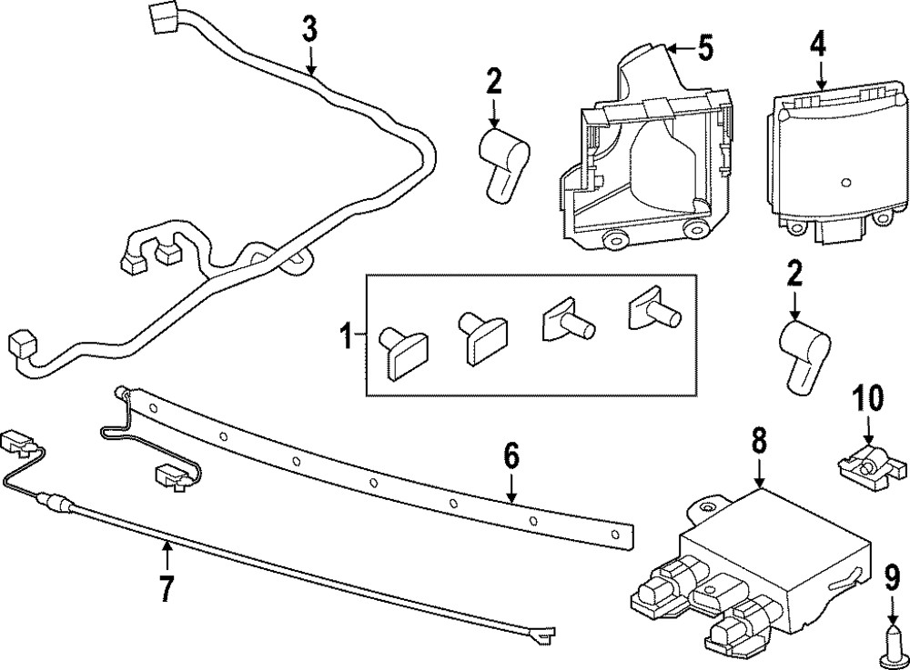 Genuine Ford Blind Spot Radar Mount Bracket LB5Z-14D189-C