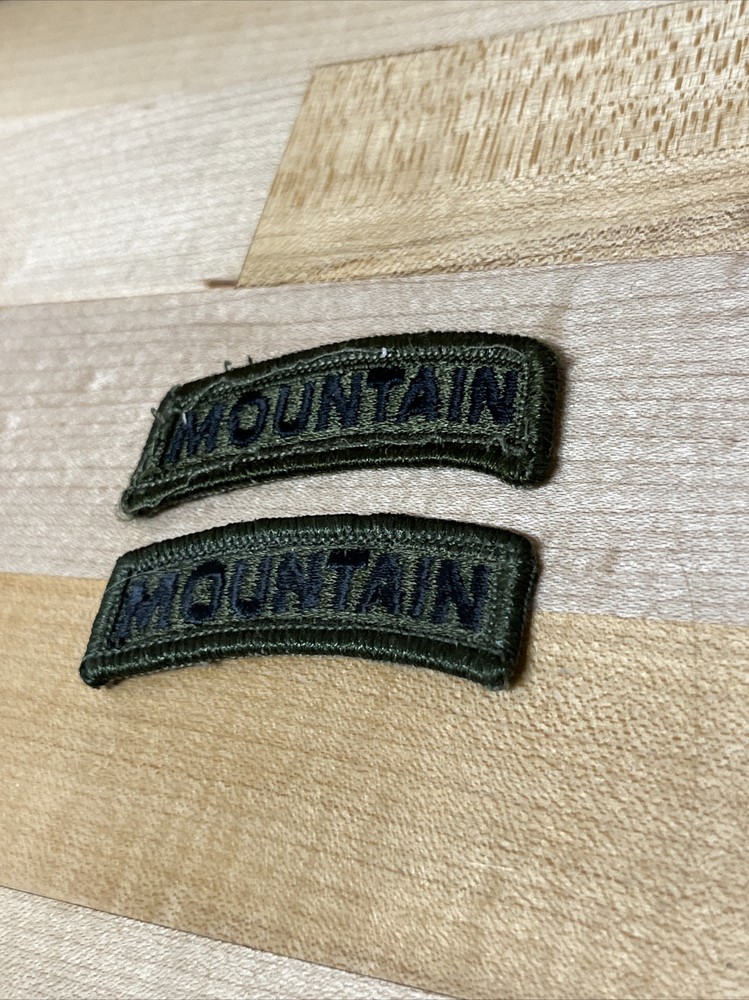 2 U.S. US CLOTH SUBDUED MOUNTAIN SHOULDER TAB