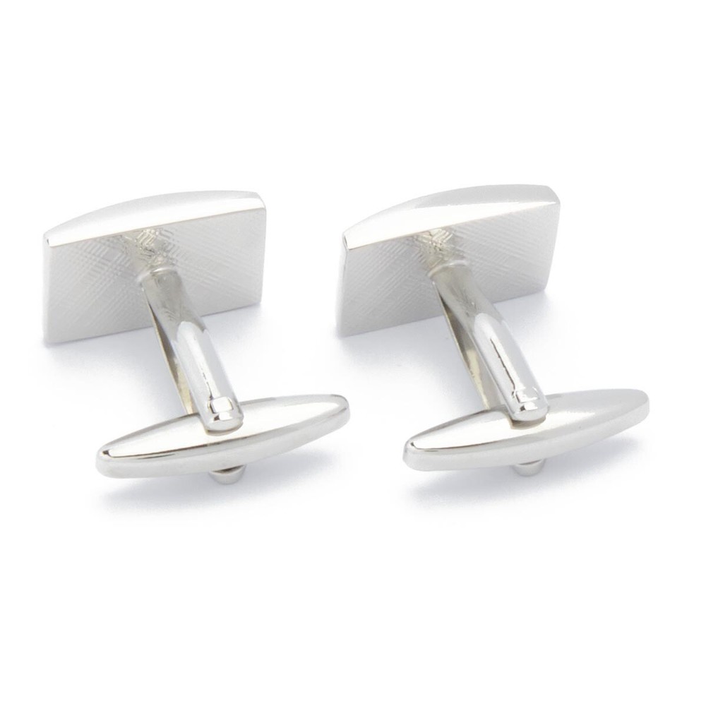 Cufflinks - Beams Silver Rectangular
