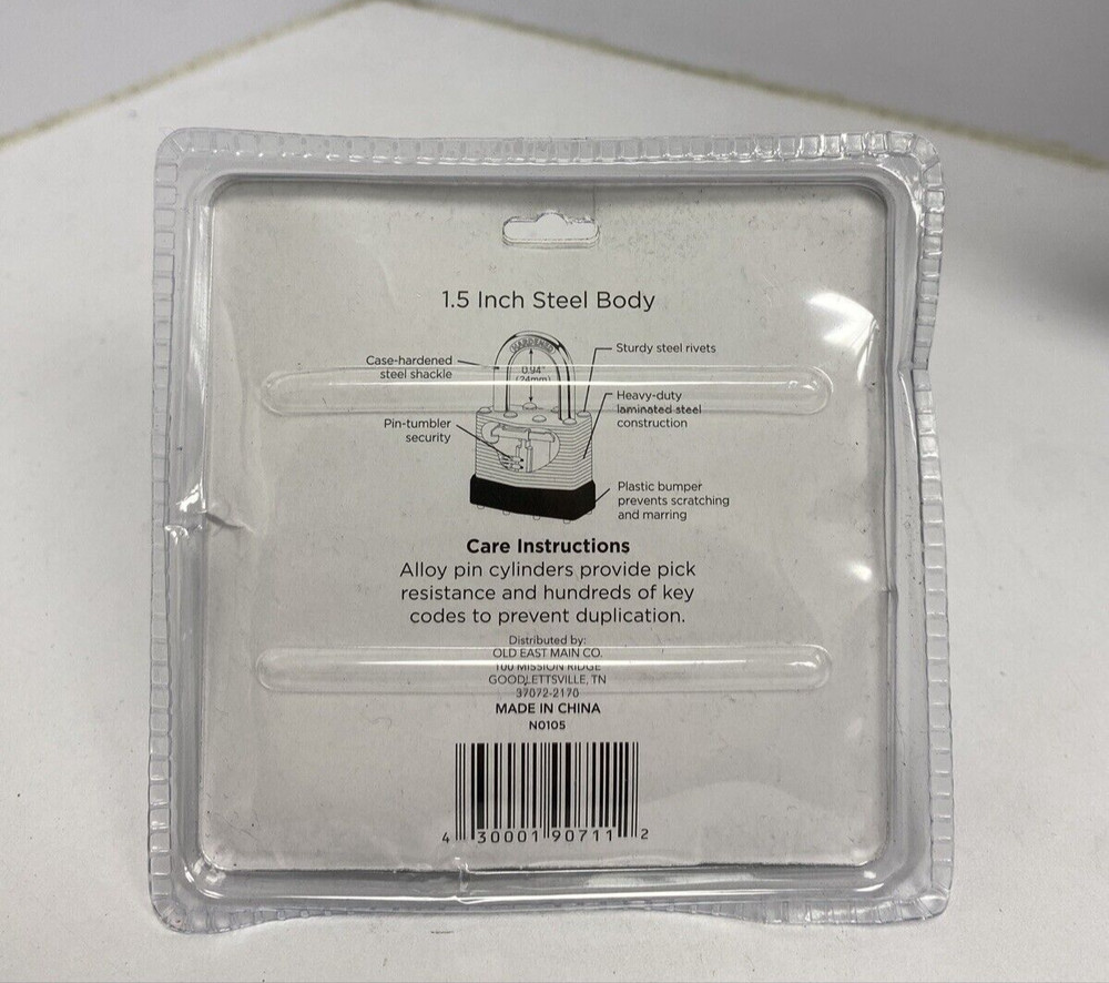 Pro Essentials Laminated Steel Padlock 2 locks