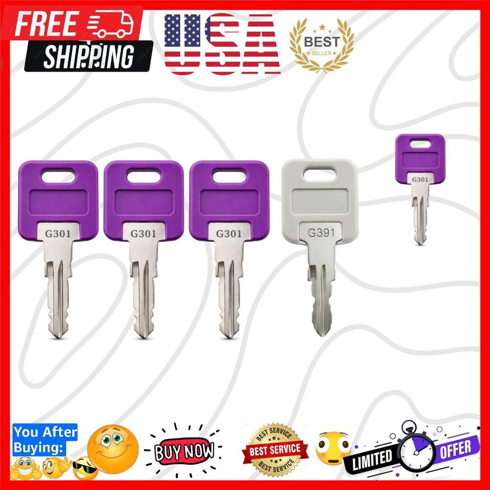G331 Replacement Keys, 3 Pack, Compatible with Global Link RV Trailer Camper ...