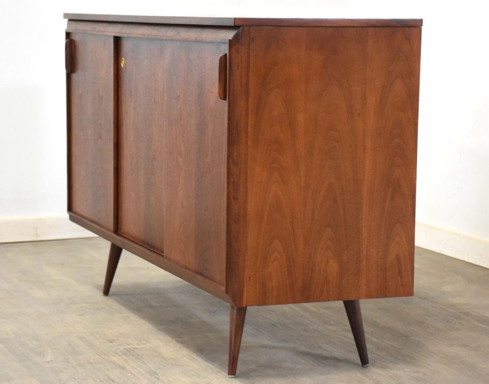 Refinished 57” Walnut Sideboard Credenza