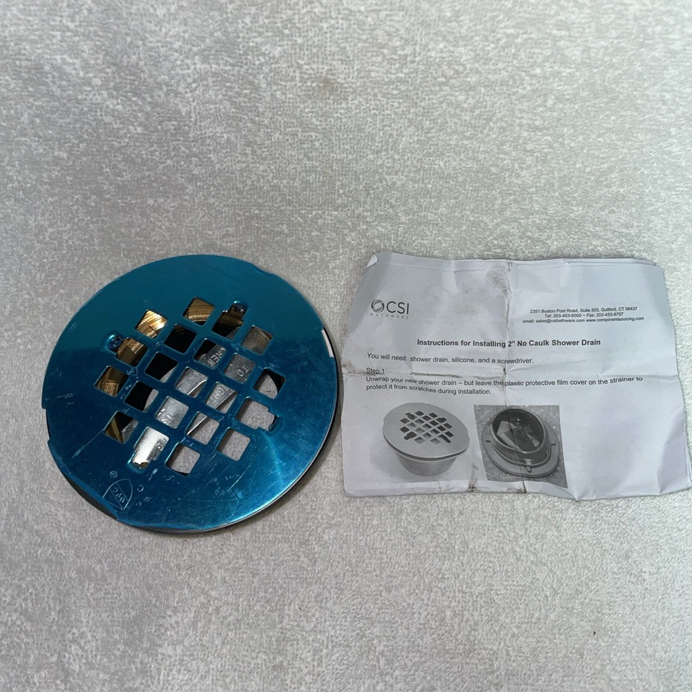 CSI Bathware 2" No Caulk Shower Drain