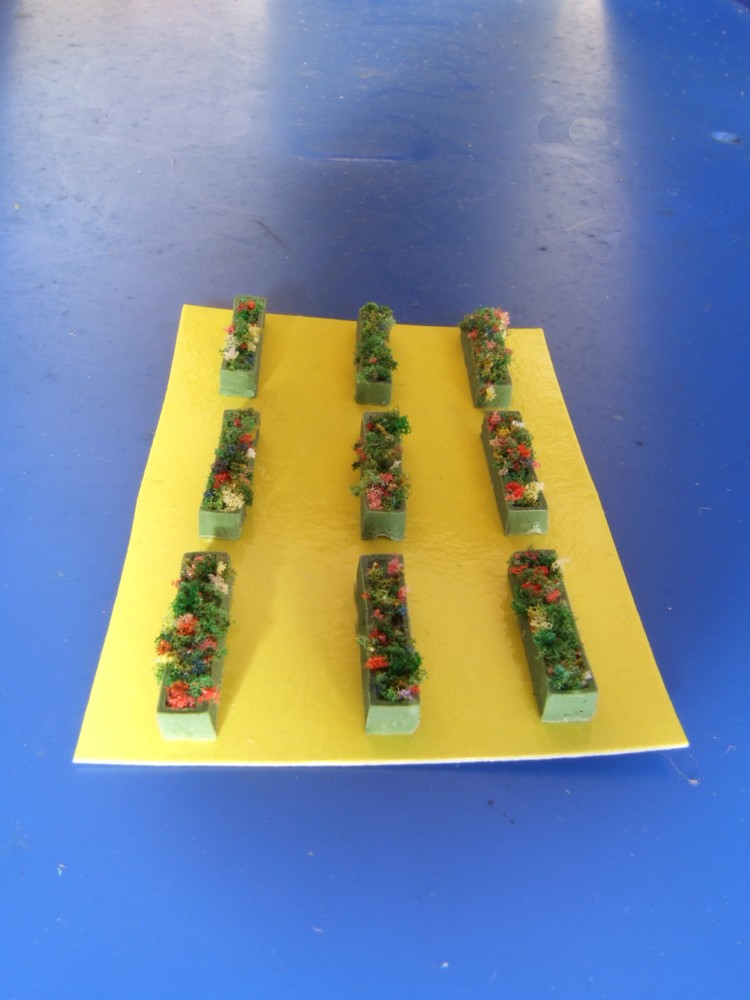 Rectangular H0-N Model Making Flower Green Vases 9 Pieces - KREA