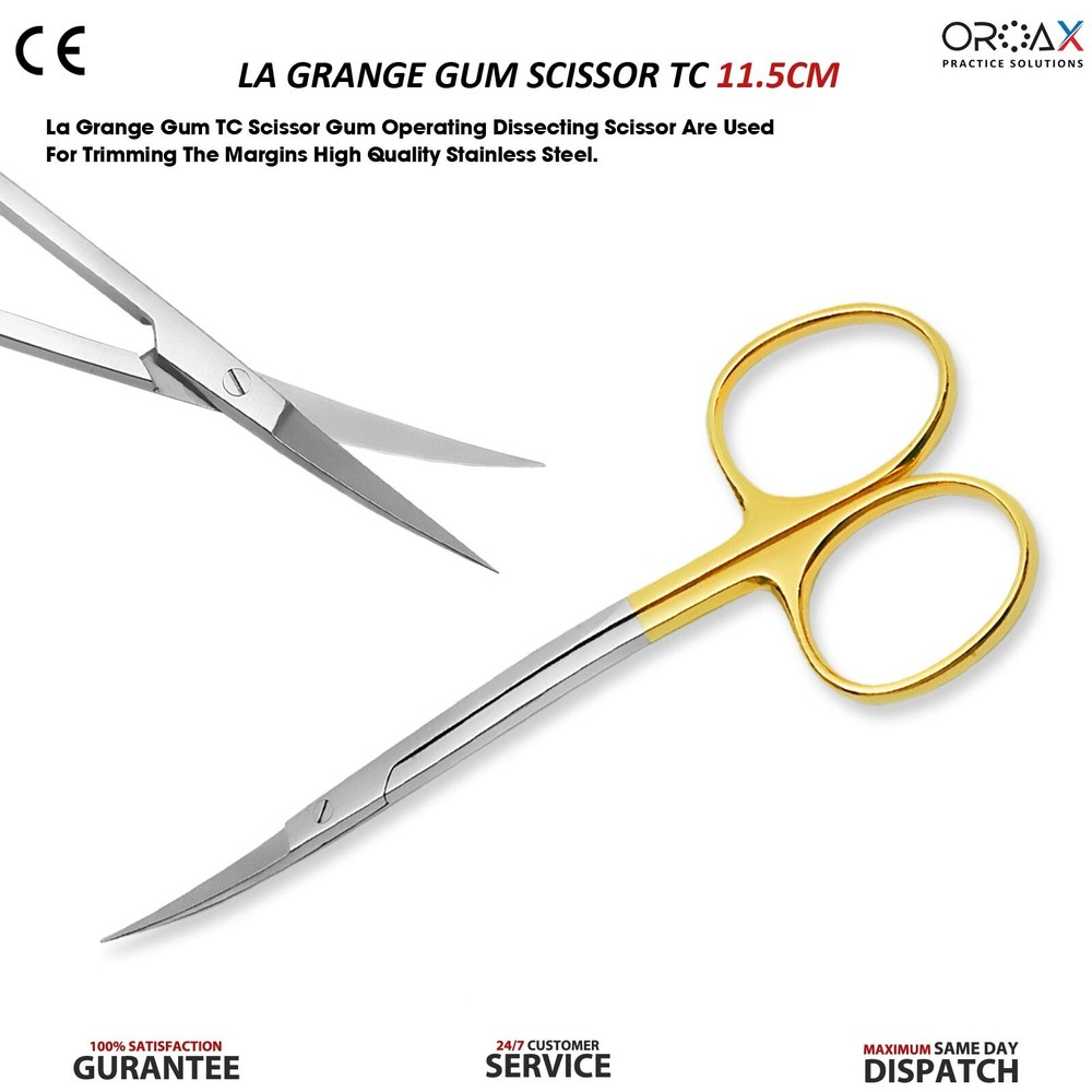 T/C LA GRANGE DOUBLE CURVED IRIS MICRO SCISSORS 4.5" SURGICAL INSTRUMENTS