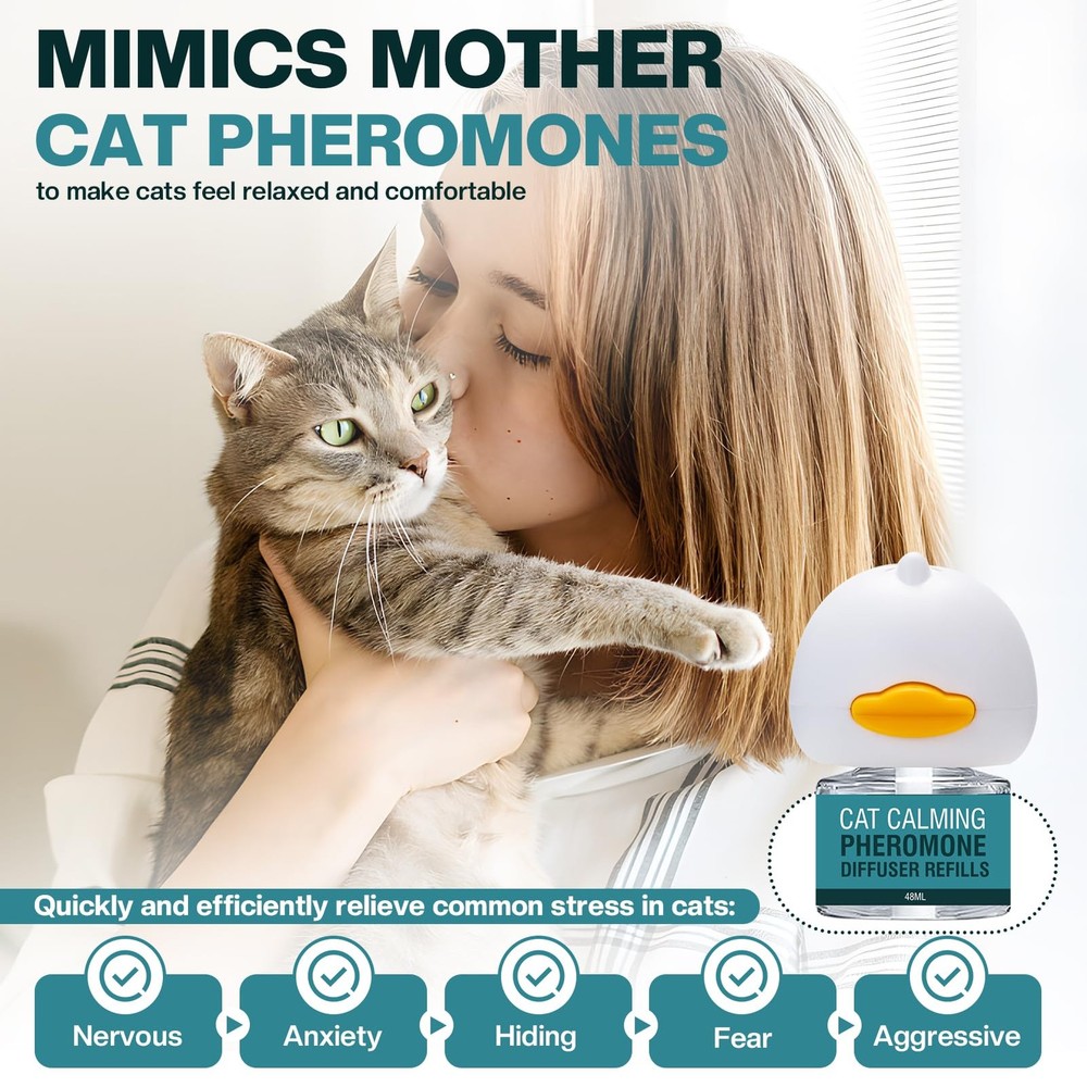 Cat Calming Diffuser 6 in 1 Multicat Calming Pheromones Diffusers Relief Scra...