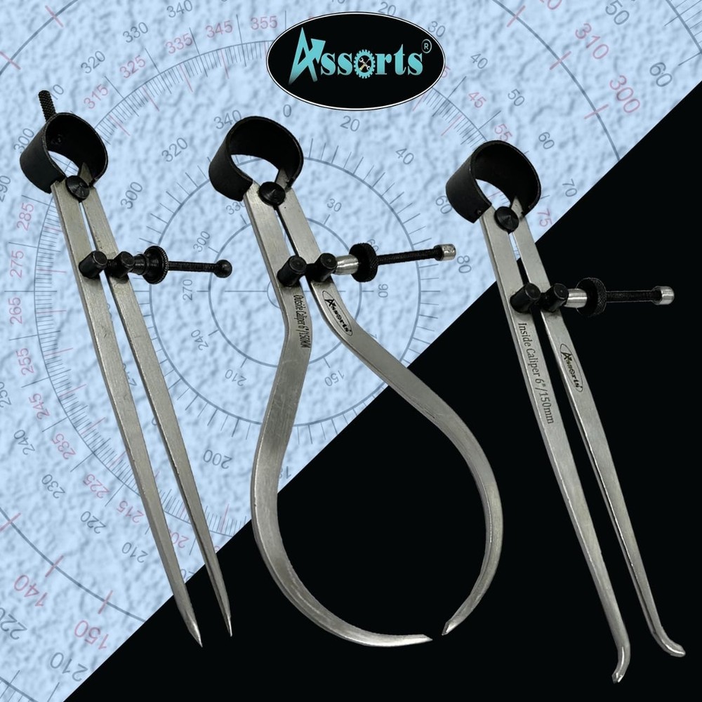 Assorts 3-Pc Spring Caliper Set 6″ (150 mm) – Inside, Outside & Divider