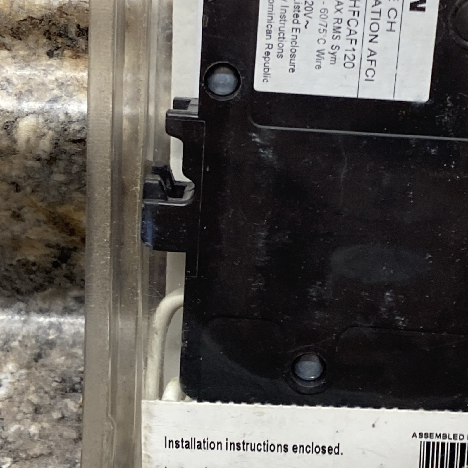 Eaton 20 amp single pole combination arc fault circiut breaker CHCAF120CS NOS