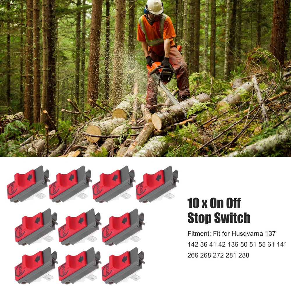 10Pcs On Off Stop Switch Replacement For Chainsaw Garden Tools