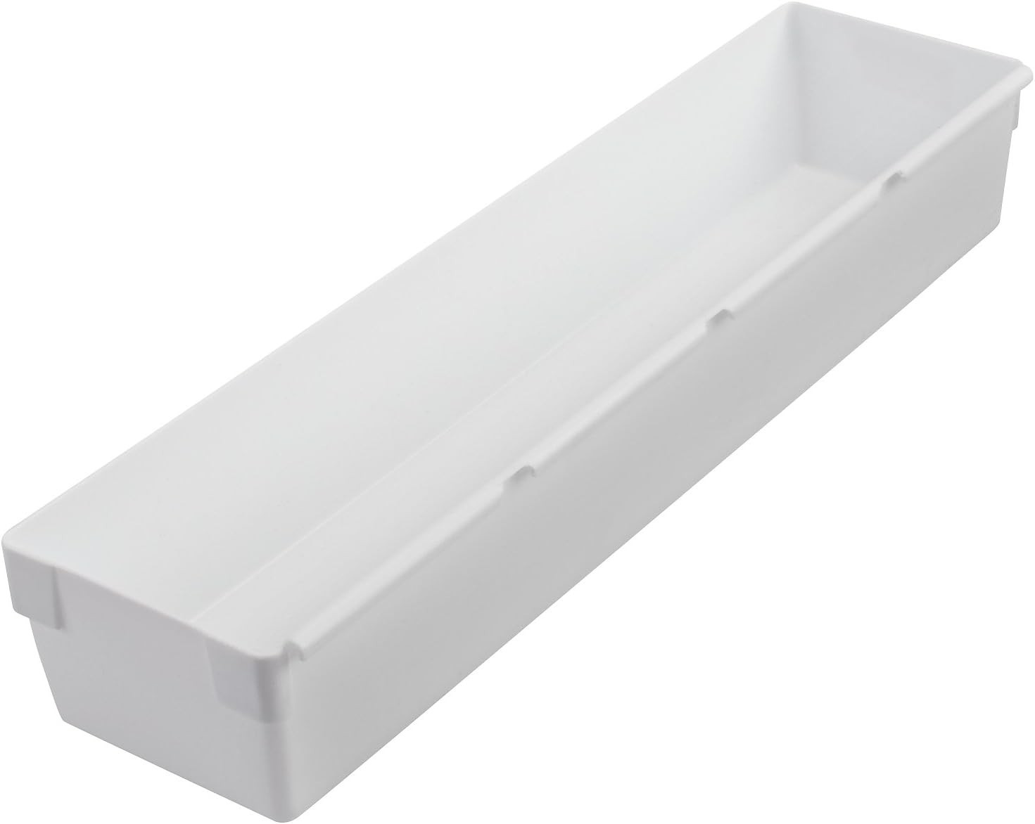 Rubbermaid 2912 Drawer Organizer 12x3x2 White Plastic Rectangular Tray Bins New
