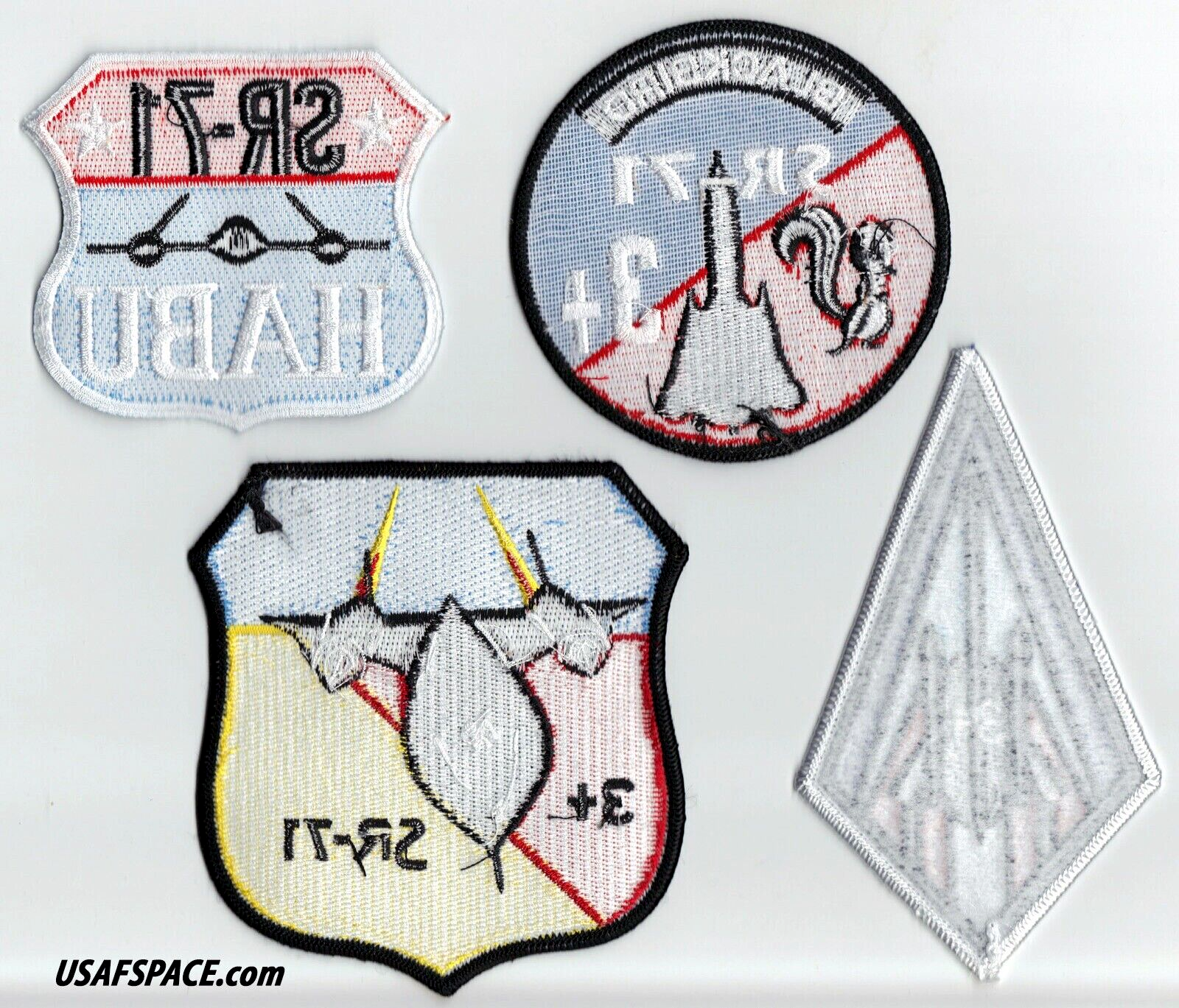 4 ORIGINAL -SR -71- BLACKBIRD 3+ HABU - USAF NRO DOD -100% Embroidered- PATCHES