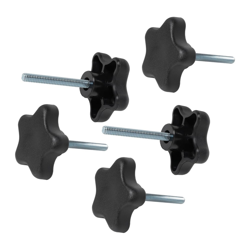 1/4''-20 5-Star Knobs with 2" Threaded Studs - Perfect for Woodworking