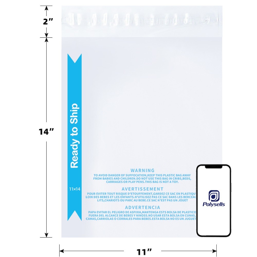 Clear Poly Bags with Suffocation Warning - 6x9,8x10,9x12,11x14,12x15,14x20,18x24