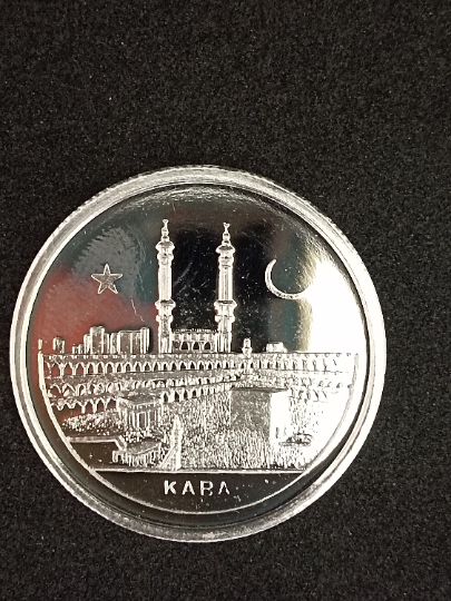 100% Pure Solid Silver Coin - Kaba with Kalma on the Back Side