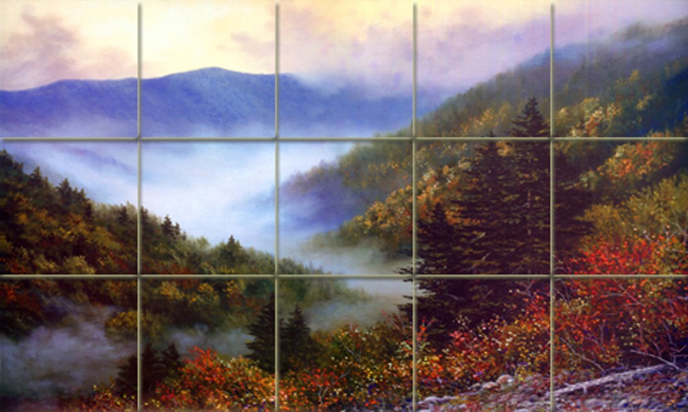 Art Mural Ceramic Backsplash Bath Landscape Tile #130