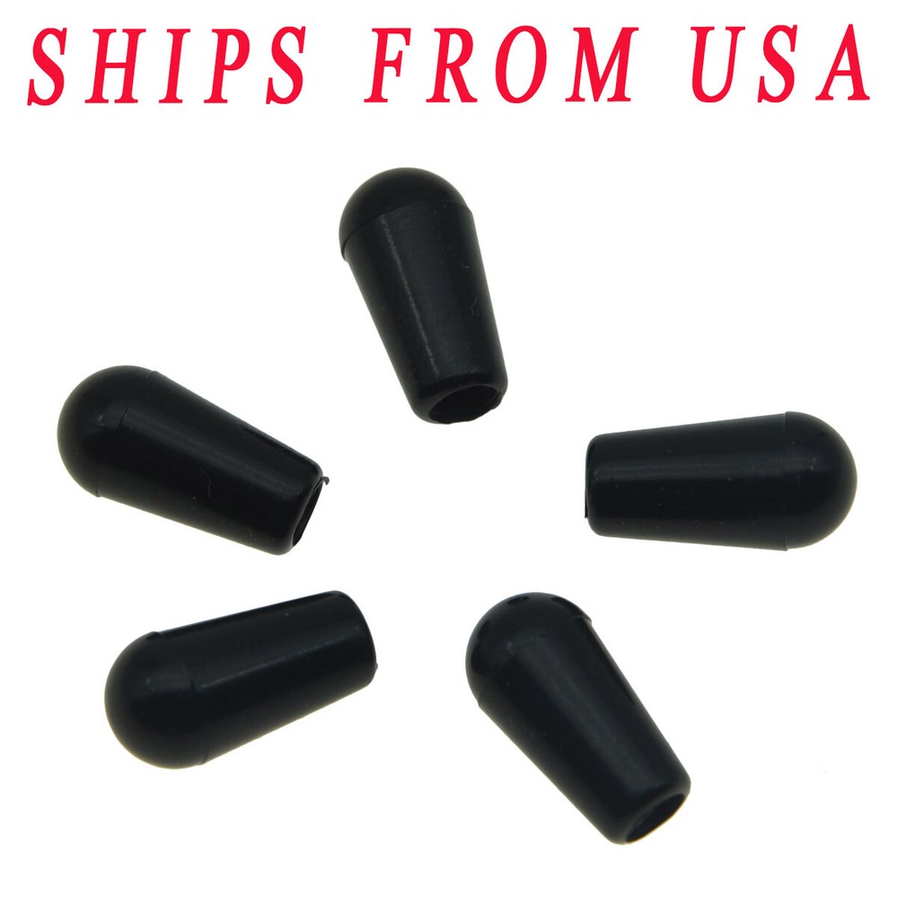 5* USA Spec Guitar Toggle Switch Tips Switch Knobs fit Gibson/Switchcraft Black