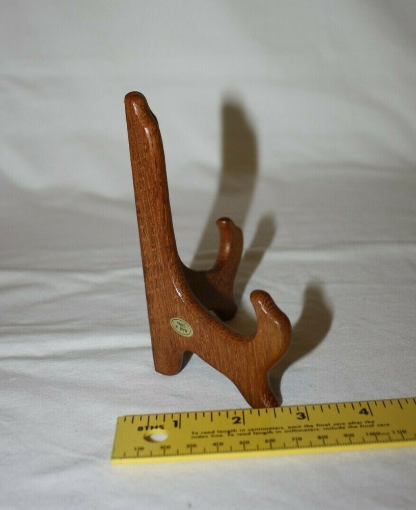 5" Hinged Teak Finish Display Easel