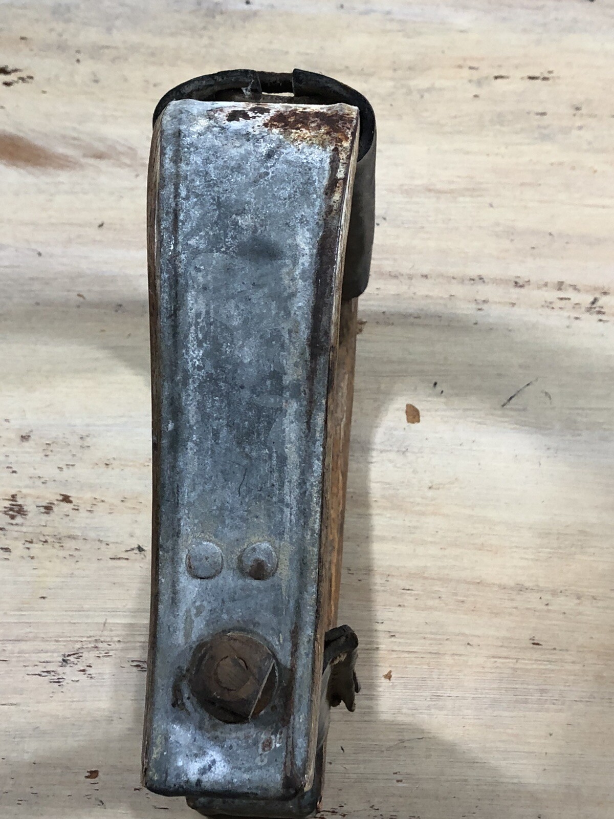 Vintage Horse Stirrup Oak W/Leather Woven Strapping Metal Tacking RUSTIC!