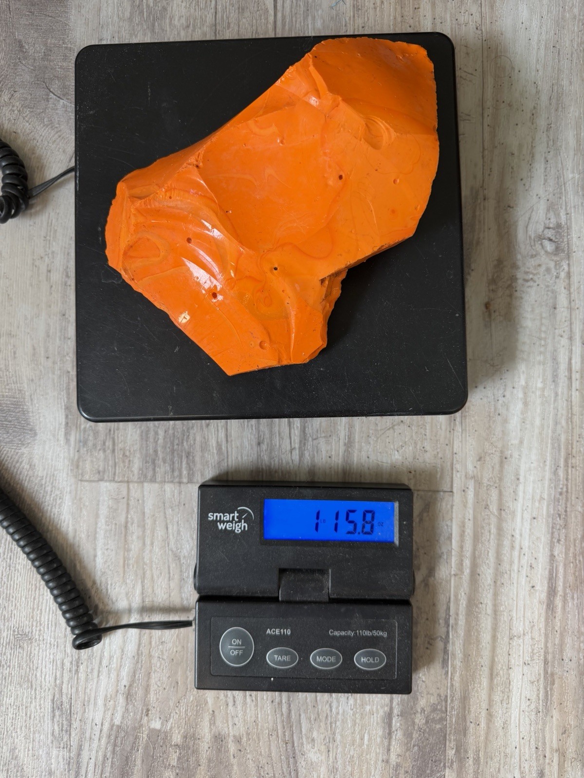 3pc Glass Rock Slag Opaque Fire Orange 6.39lbs TOTAL Rocks Landscape Aquarium