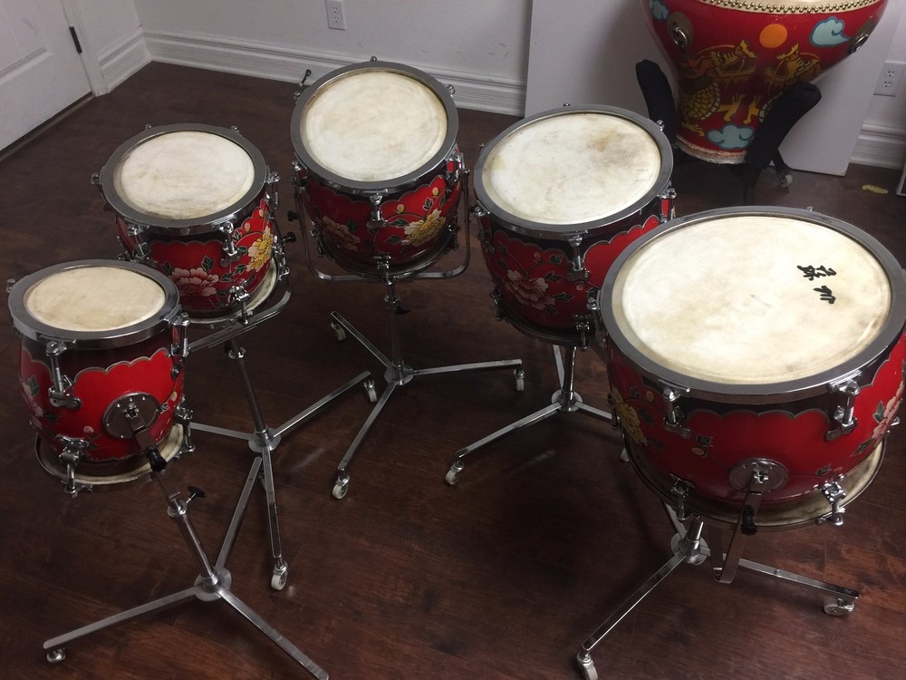 Five Tunable Five Piece Drum Set for performance