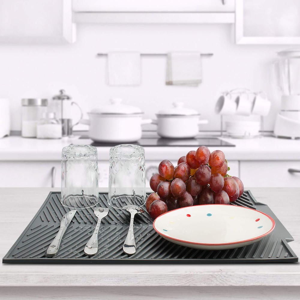 Silicone Dish Drying Mat For Multiple Usage Easy Clean Heatresistant Silicone Ma