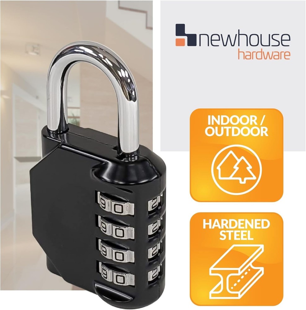 Waterproof 4-Digit Combination Lock - Customizable, Keyless Security for Travel