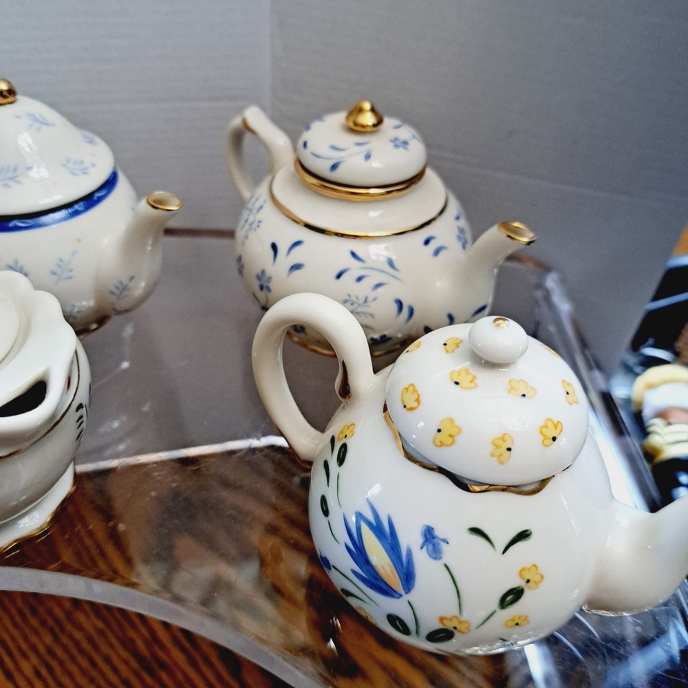 Lenox Mini 3'' Teapots 6 Assorted Styles Porcelain