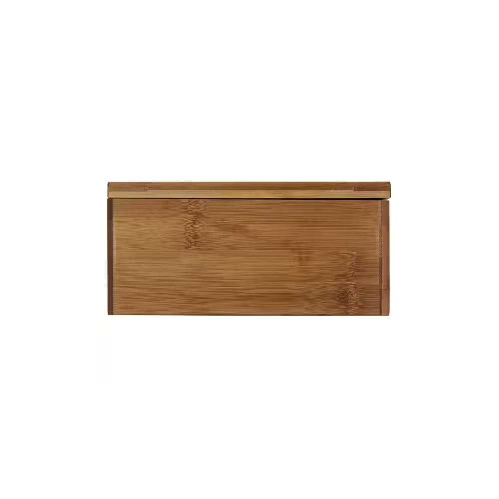 Bamboo Tea Box 8-Compartment Hinged Lid Storage Display Organizer