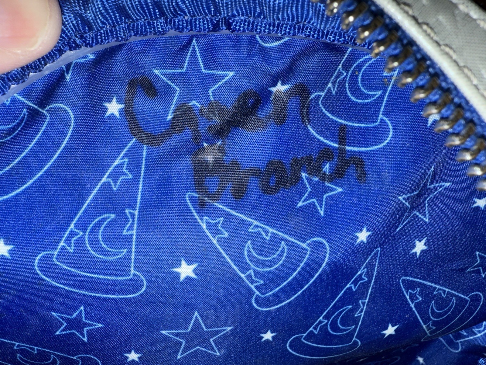 Disney Parks Loungefly Mini Blue Sequin Make A Wish Silver Stars ✨ Read✨