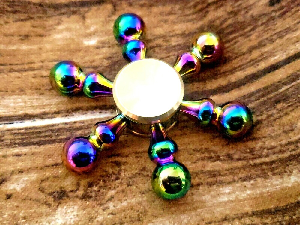 Multi Color Solid Brass Fidget Spinner Toy Good Quality Removable Bearing ADHD