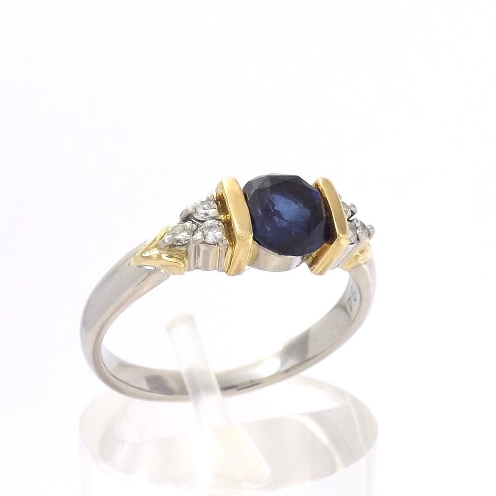 Solid Platinum 18k Gold Natural Blue Sapphire Diamond Engagement Ring Setting