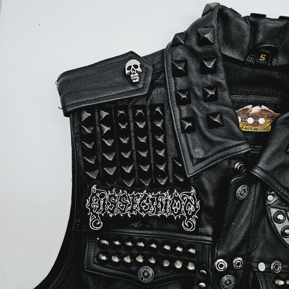 Dissection White Logo Shaped EMBROIDERED PATCH