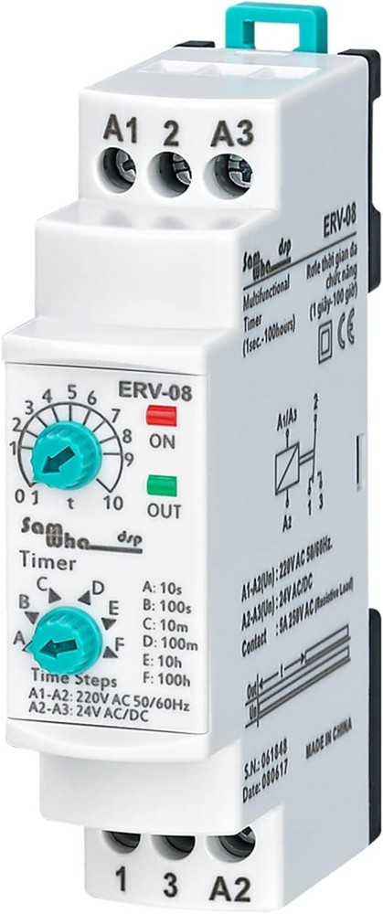 FAIRAH ERV-08 On Delay Multifunctional Time Relay Electronic Adjustable NEW !!!!