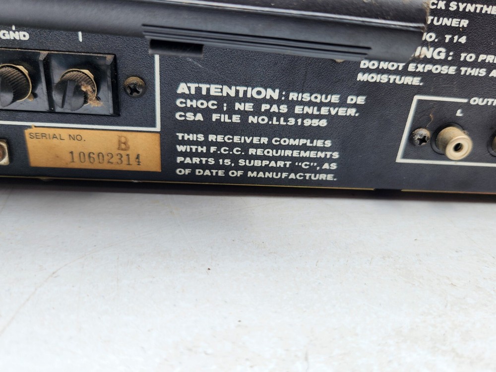 Vintage SAE Two T14 Digital Tuner Powers On