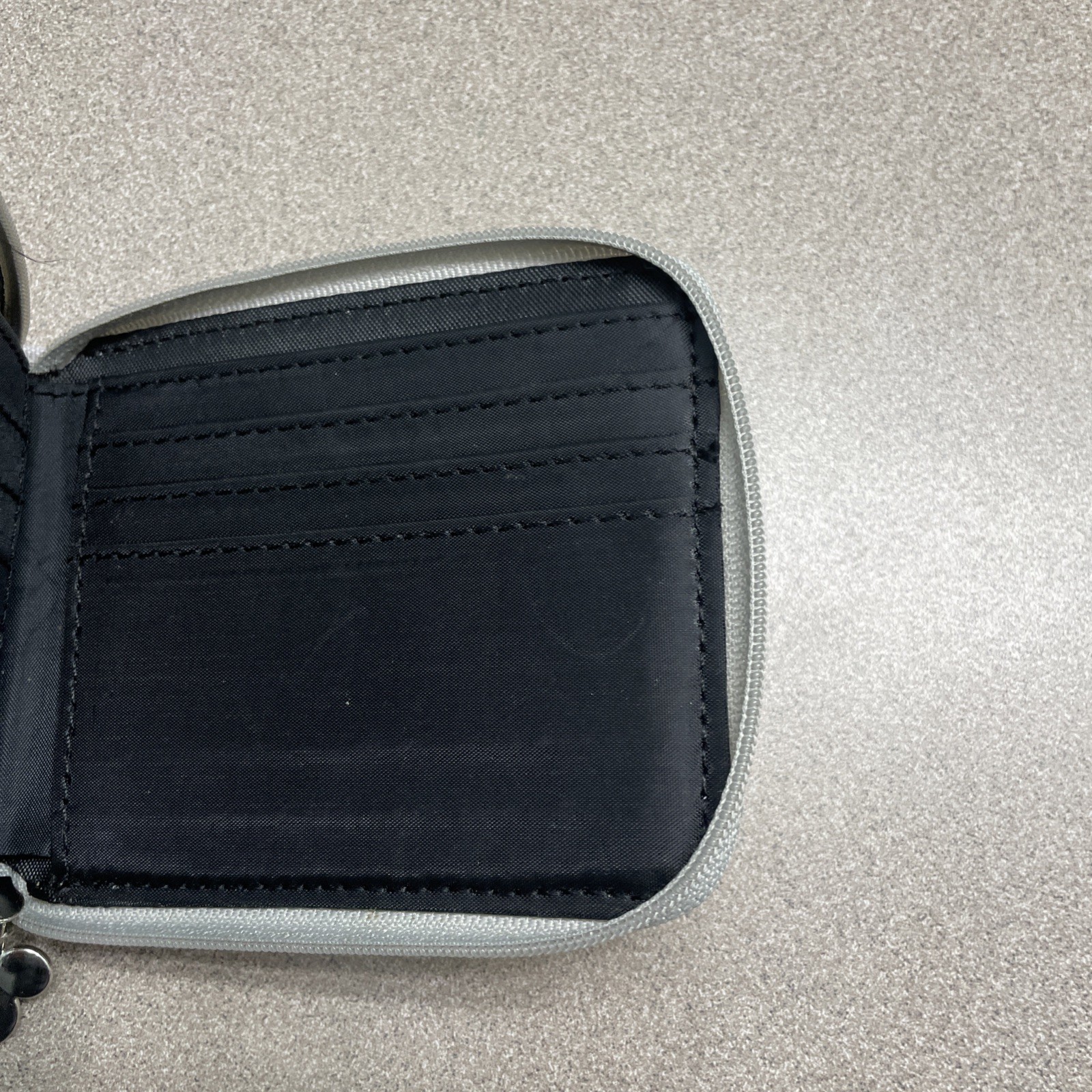 Walt Disney Mickey Mouse Bifold Zip Around Square Wallet World Famous