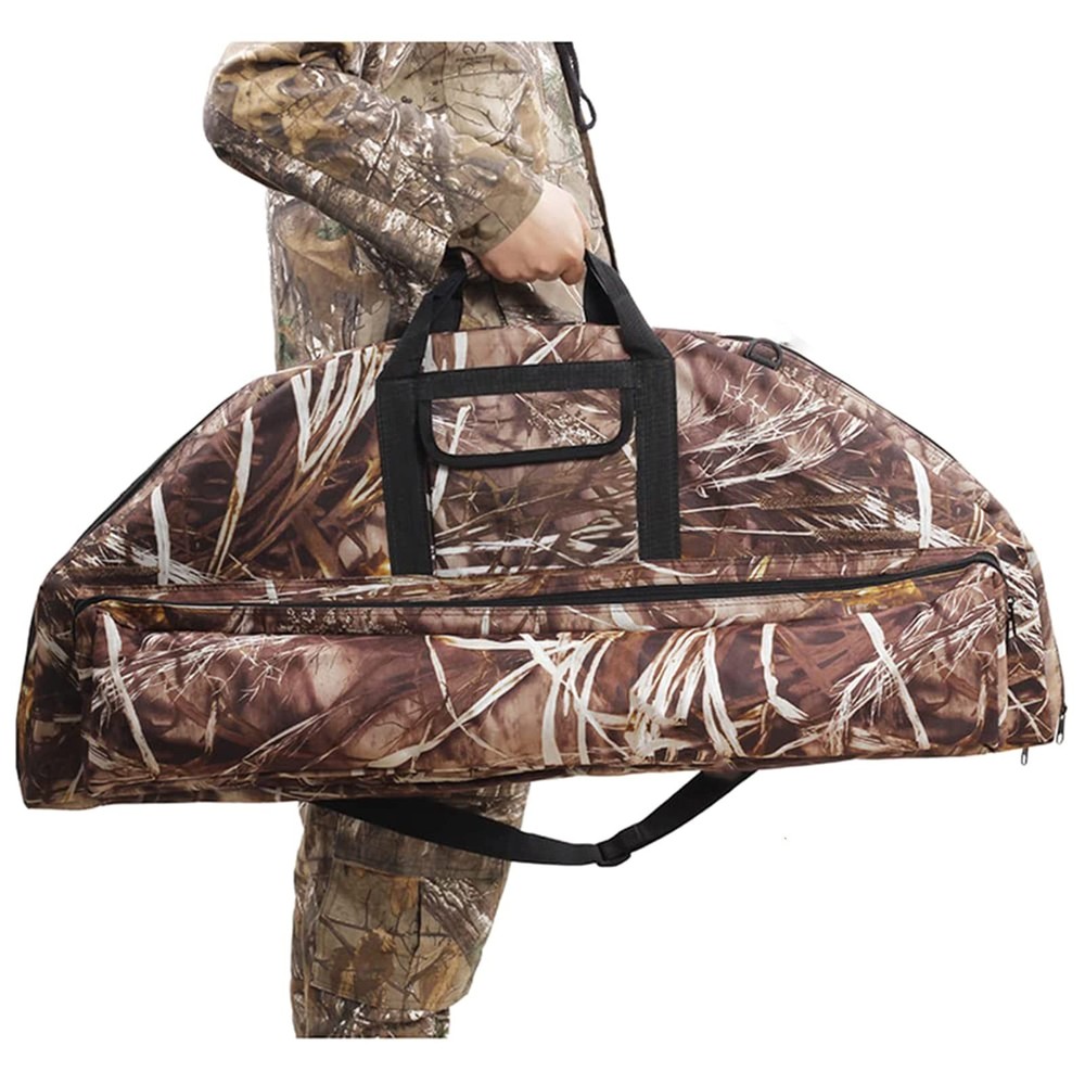 Lightweight Soft Compound Bow Case with Pockets, 600D Water-Resistant Archery...