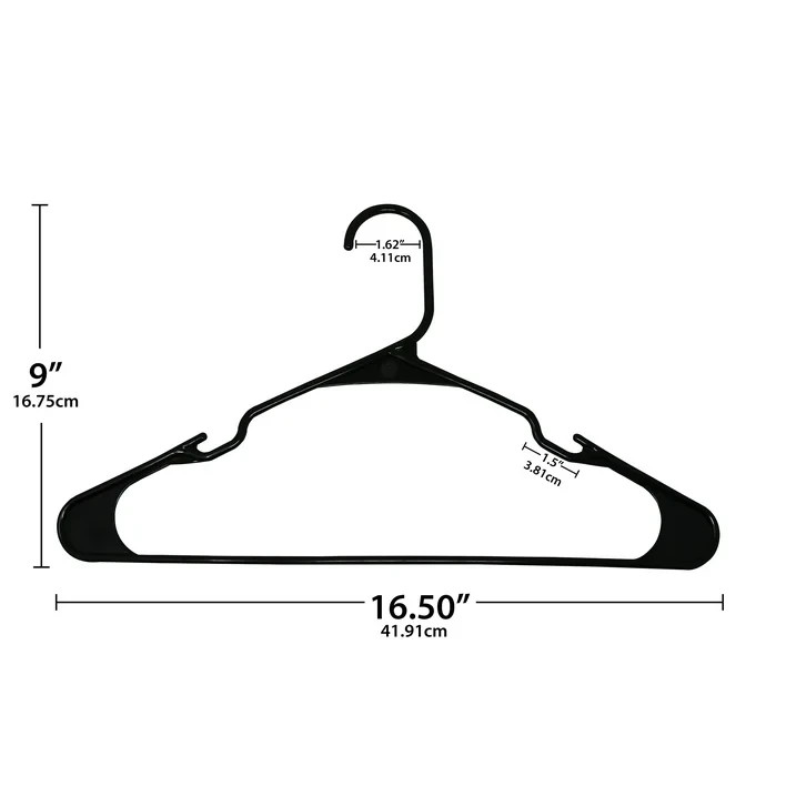 Mainstays Plastic Clothes Hangers - 50 Pack, Lightweight & Durable