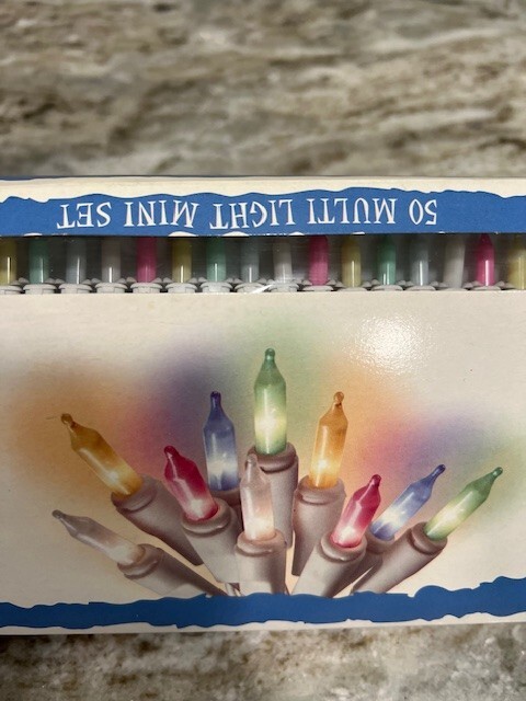 50 Multi Light Mini Set Pastel Colors NOS