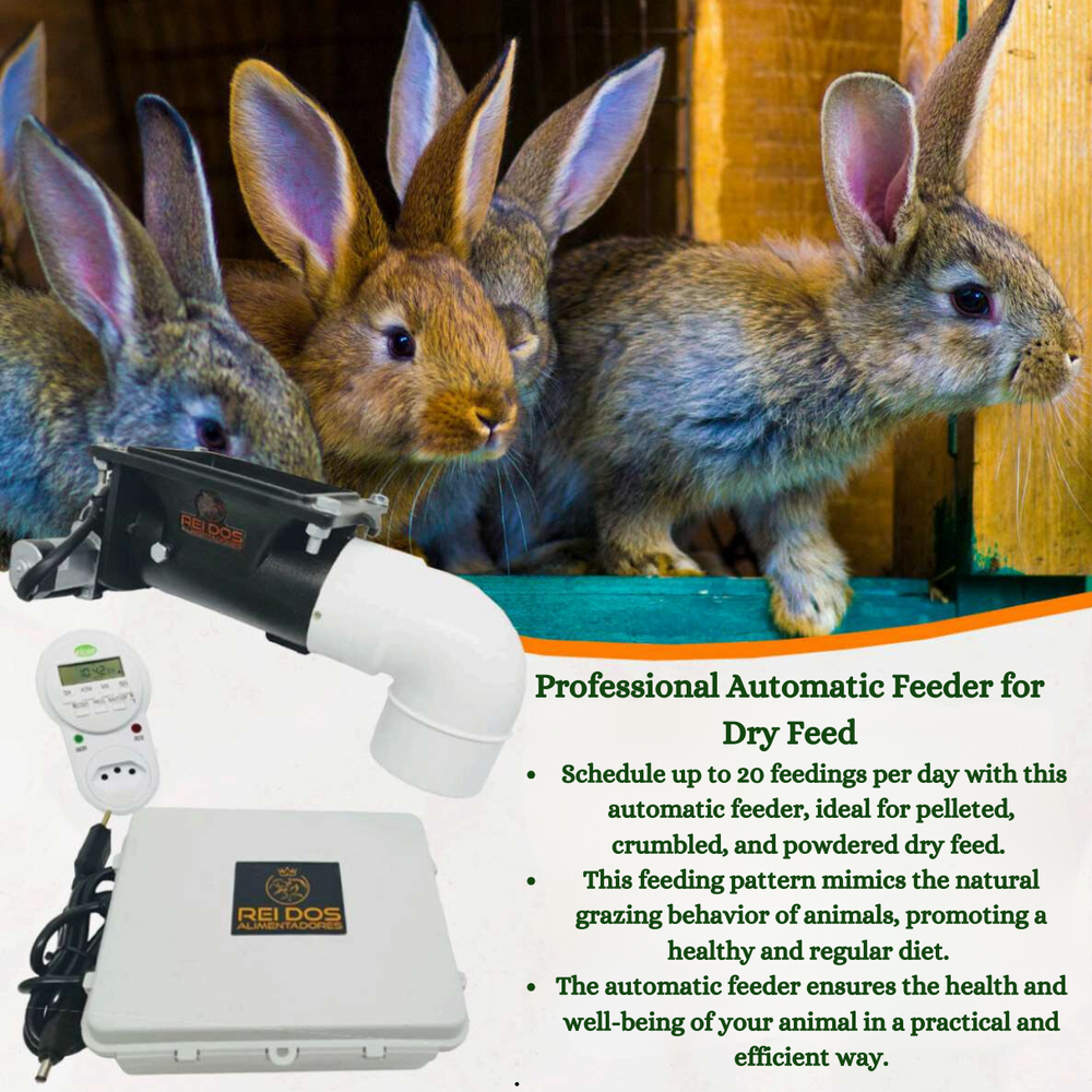 Automatic Rabbit Feeder, Food Dispenser with Timer - Care for Your Animals