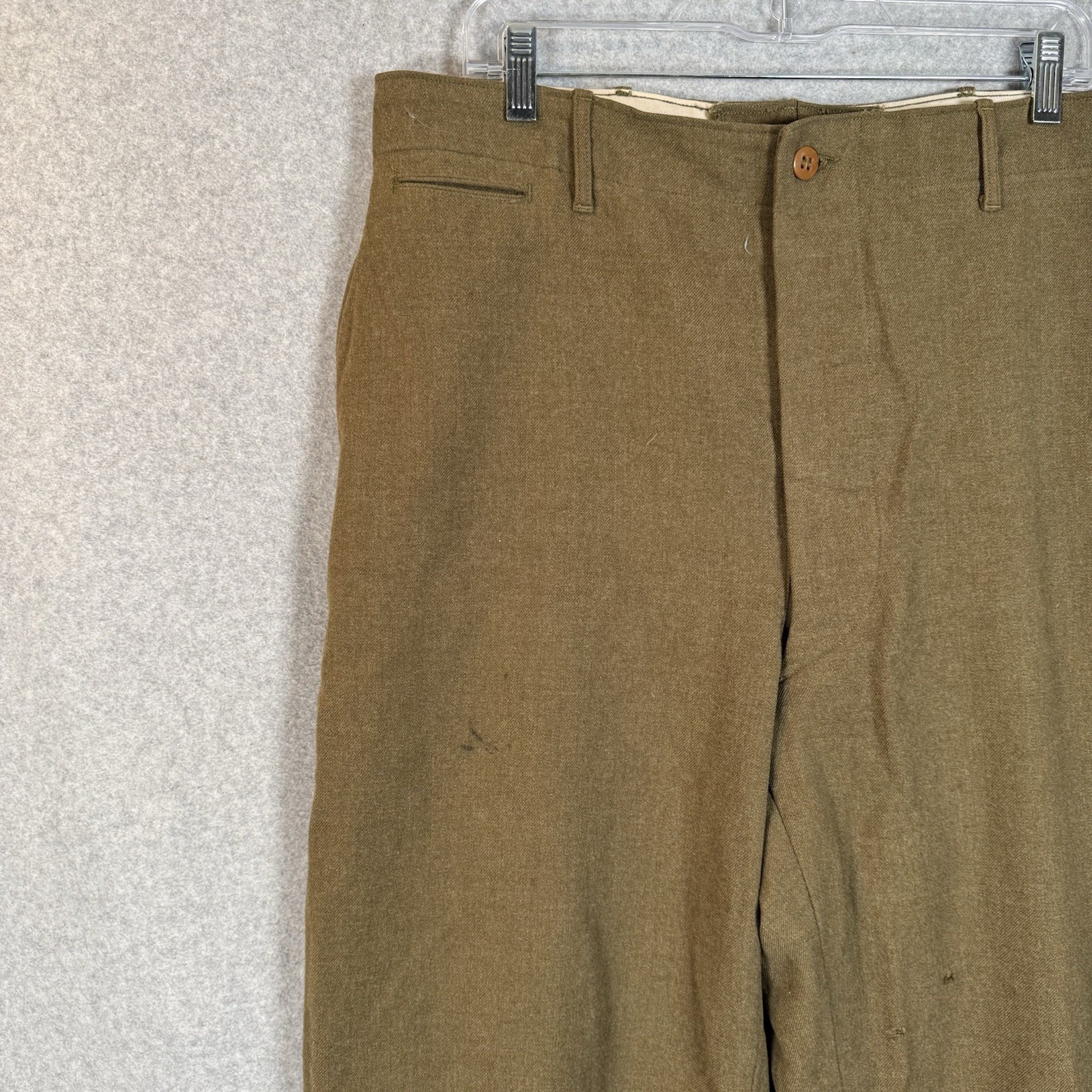 Vintage US Army HEAVY Wool Field Trouser Pants Serge 34x33 Post WWII