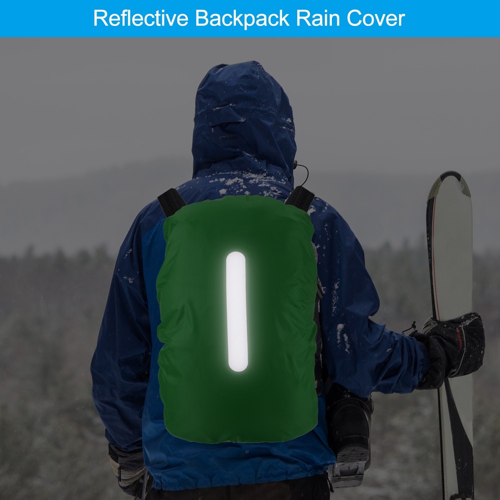 55-65L Waterproof Backpack Rain Cover with Vertical Strap L Light Green