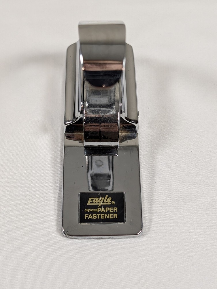 Clipless Paper Fastener Stapleless Stapler Vintage Office Tool