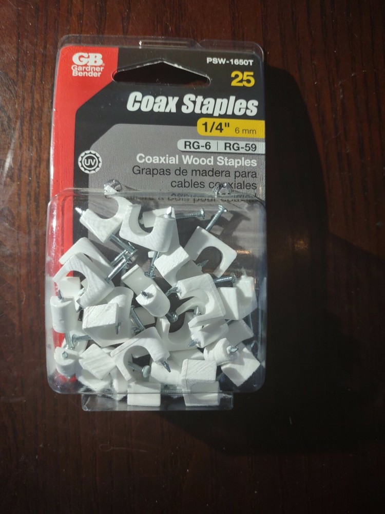 Coax Staples 1/4" 6 Mm