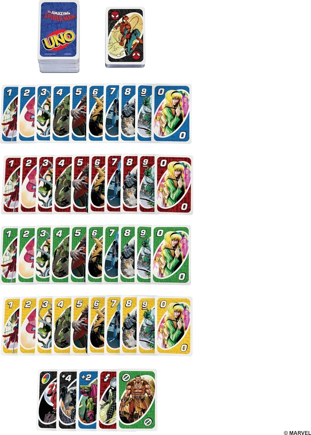 UNO Amazing Spider-Man Special Rules Card Game in Storage & Travel Tin