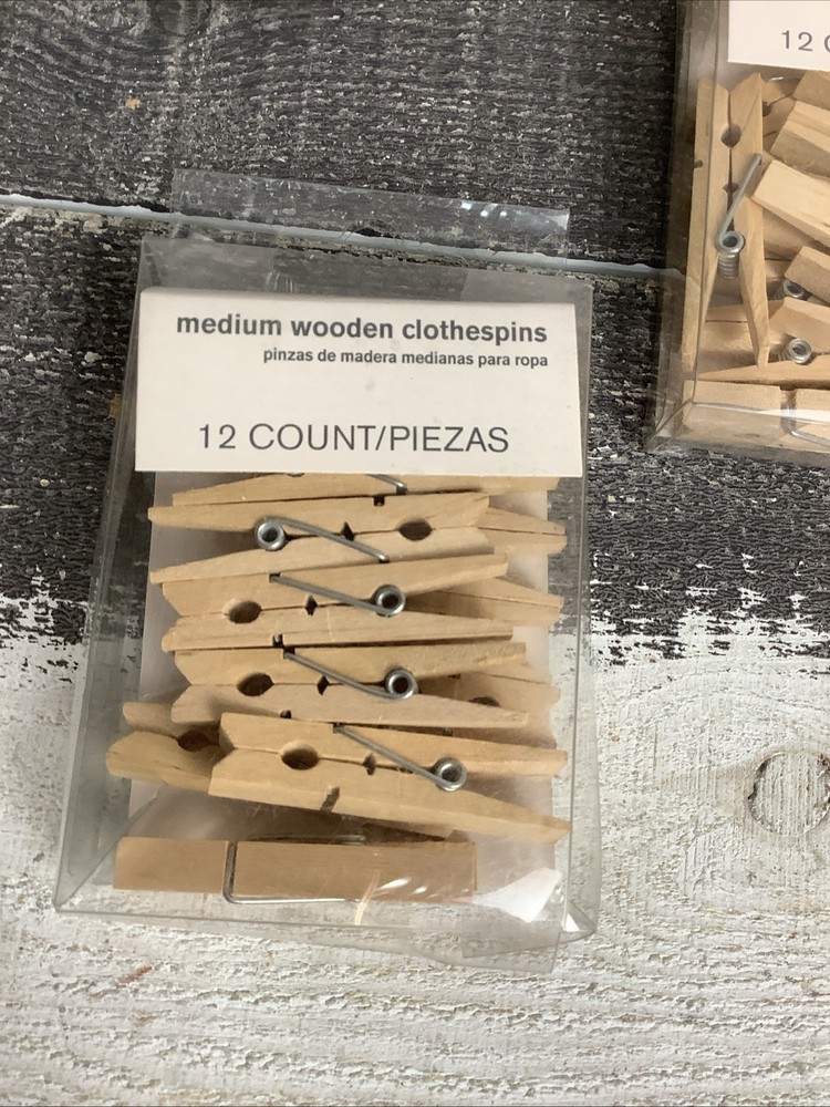 120 Medium Wooden Clothespins 2"