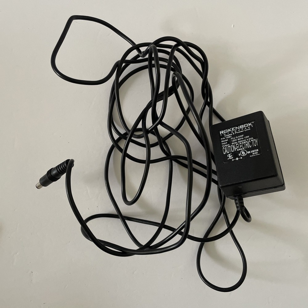 Rokenbok System Command Deck AC Adapter Power Cord FLU 9-500F