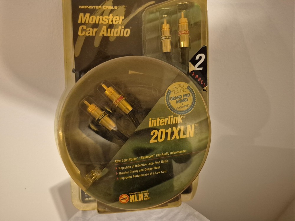 Monster Car Audio Interlink 201XLN 2 Channel 5 Meter Directional Interconnect