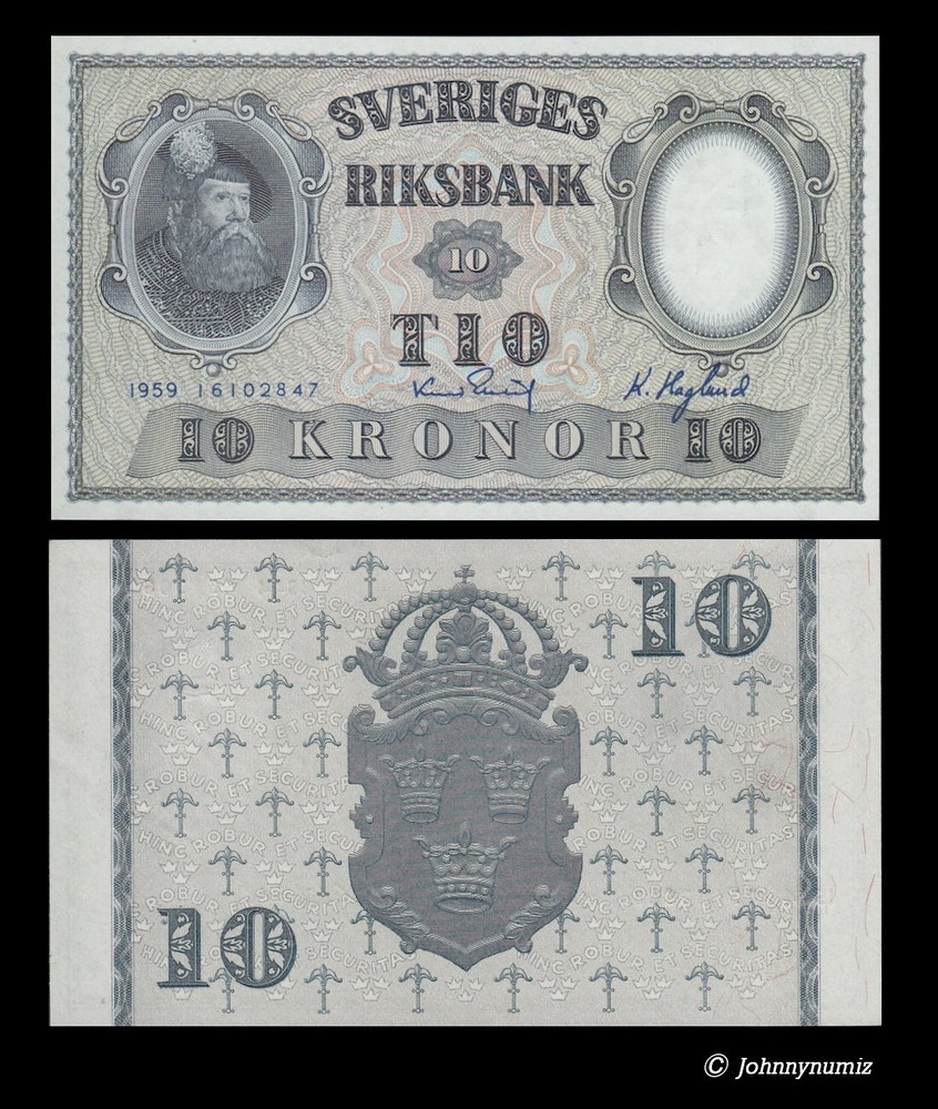 Sweden 10 kronor 1959 UNC