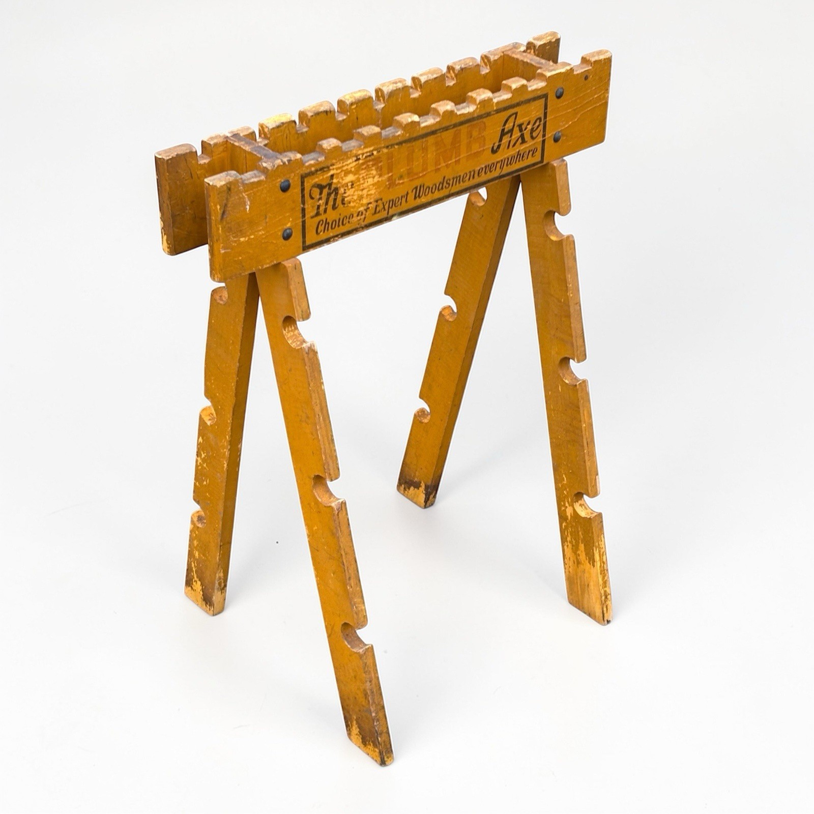 Vintage Plumb Axe Hardware Store Display Advertising Sign Hatchet Ax Lumberjack