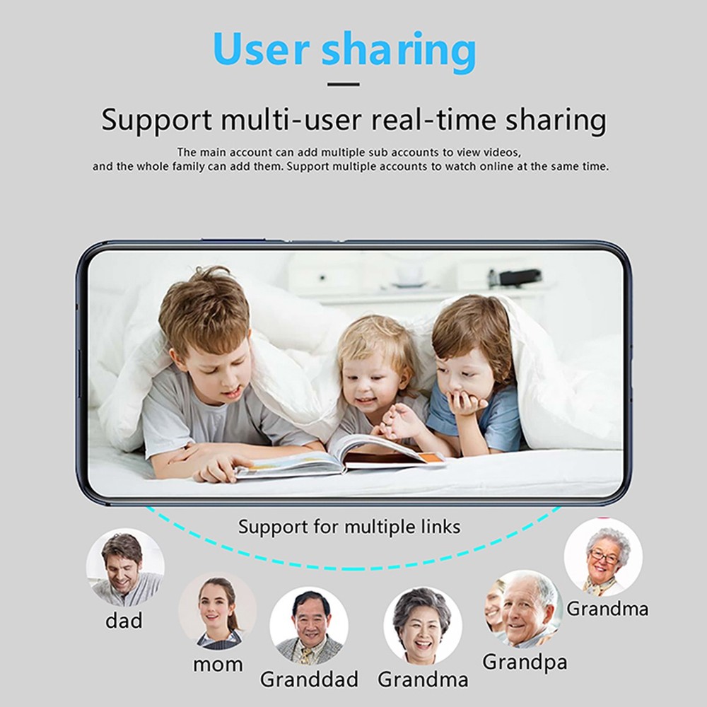 HD 1080P WiFi Security Camera 5V Micro USB Plug-in Power Motion Detection Audio